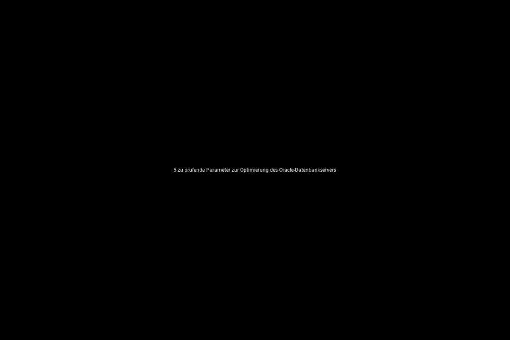 5 zu prüfende Parameter zur Optimierung des Oracle-Datenbankservers