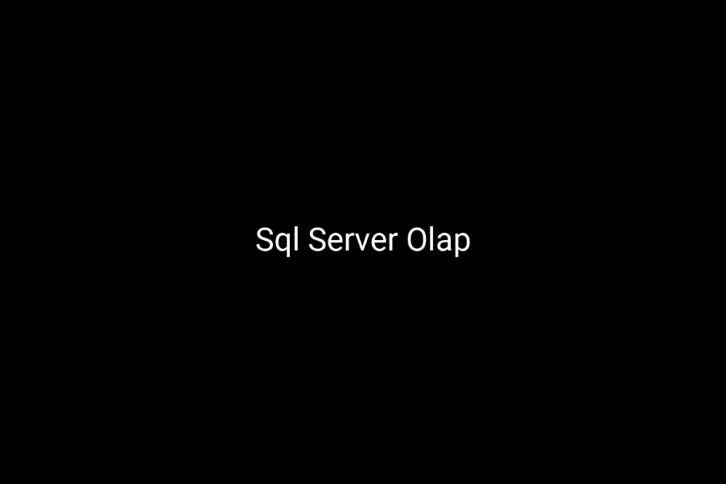 Sql Server Olap 