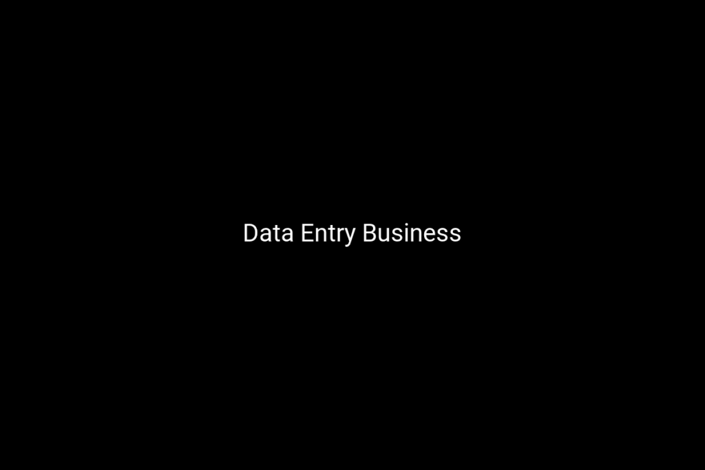 Data Entry Business 