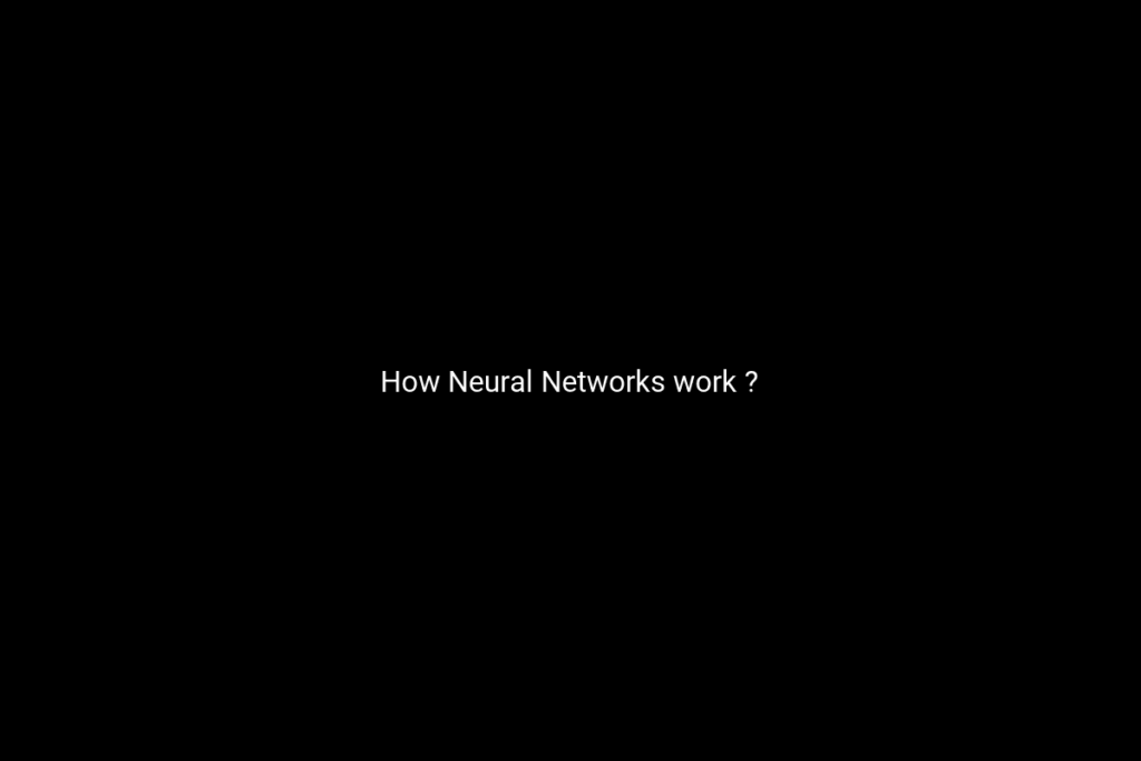 How Neural Networks work ?